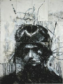 'Head of Mike 6' 2008. 74.5 x 56.5 cm. Ink and Acrylic on Paper.